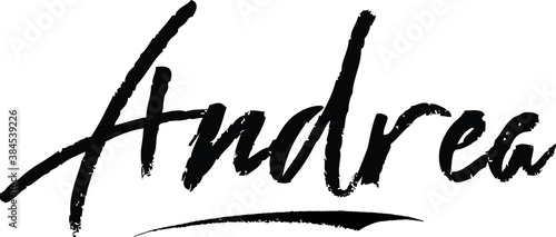  Andrea-Female name Modern Brush Calligraphy on White Background