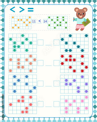 Math game for children. Development of logic.