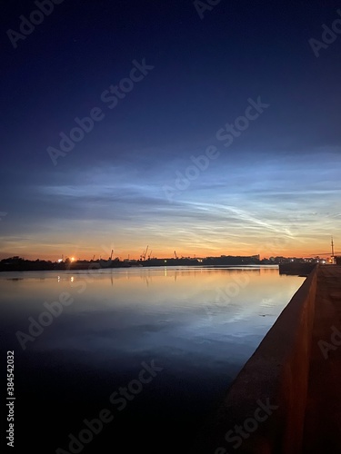 sunset over the river