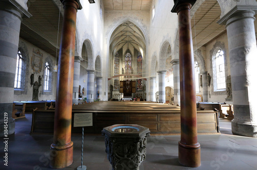 Der Riemenschneideraltar der Stadtpfarrkirche in Münnerstadt. Bayern, Deutschland, Europa The Riemenschneider altar of the parish church in Muennerstadt. Bavaria, Germany, Europe