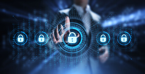 Cyber security data protection information privacy internet technology concept.