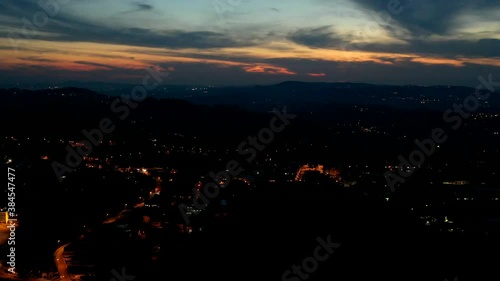 Seven minutes hyperlapse with cloudy sky and a beautiful sunset in Portugal.
