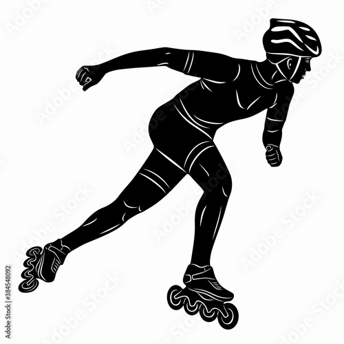 illustration inline skater. vector draw
