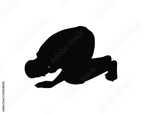 Islamic man silhouette vector