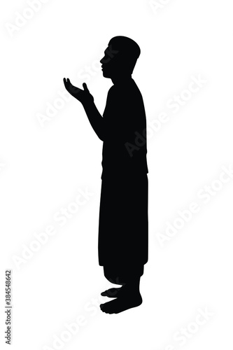 Islamic man silhouette vector