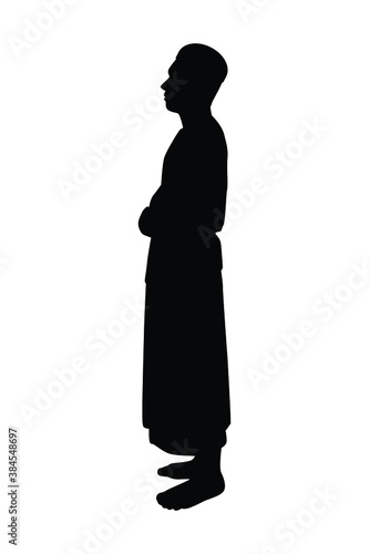 Islamic man silhouette vector