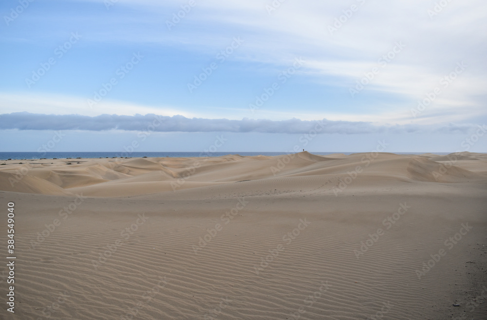 Sand dunes of Maspalomas, Gran Canaria, Spain.