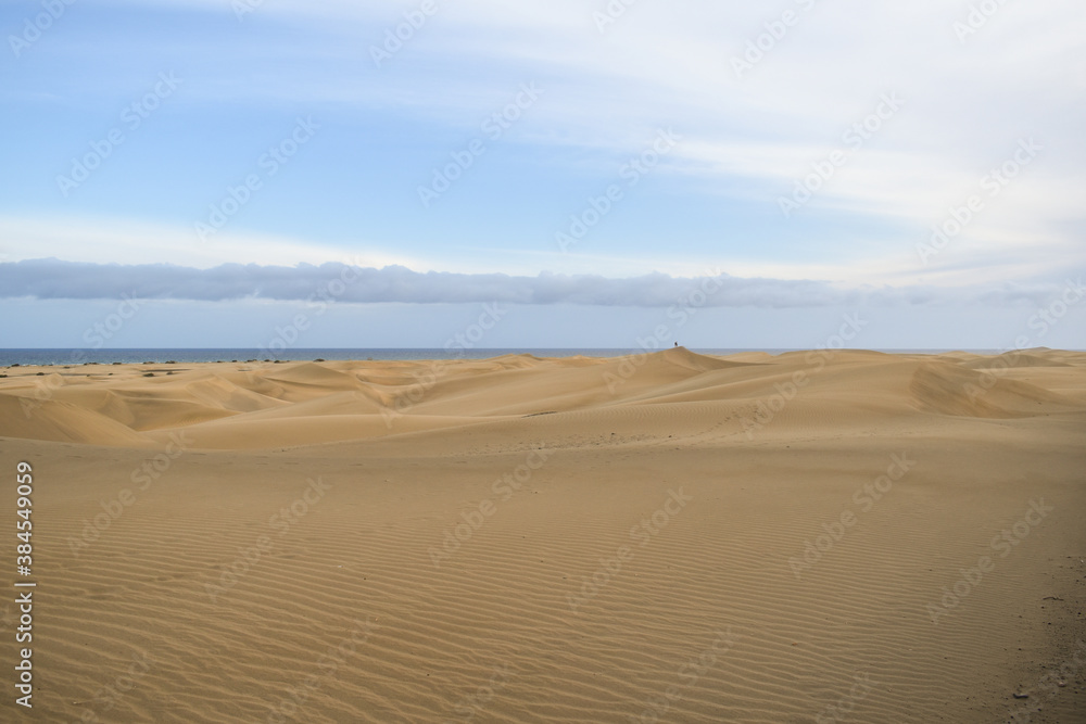 Sand dunes of Maspalomas, Gran Canaria, Spain.