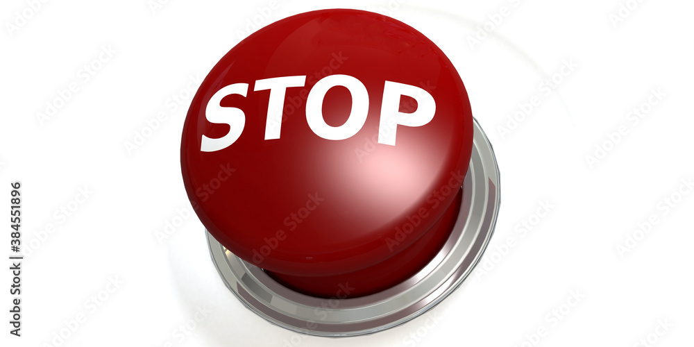 Stop button isolated with white background Stop button isolated with white background