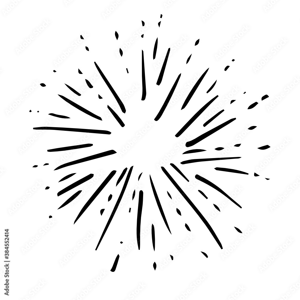 Obraz premium doodle design element, starburst doodle ,sparkling doodle,firework doodle.