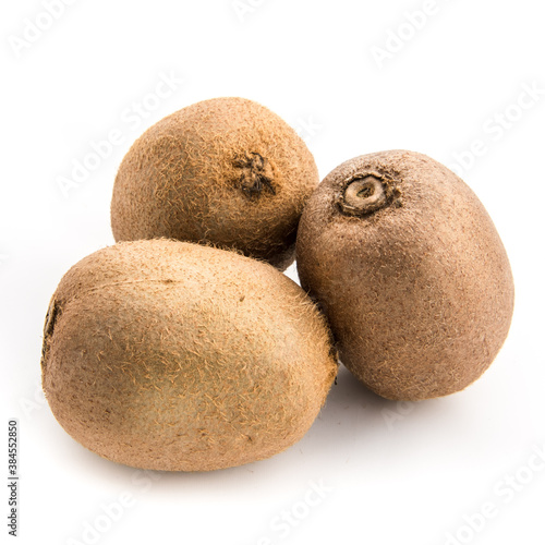 Ripe kiwi fruit isolated on white background