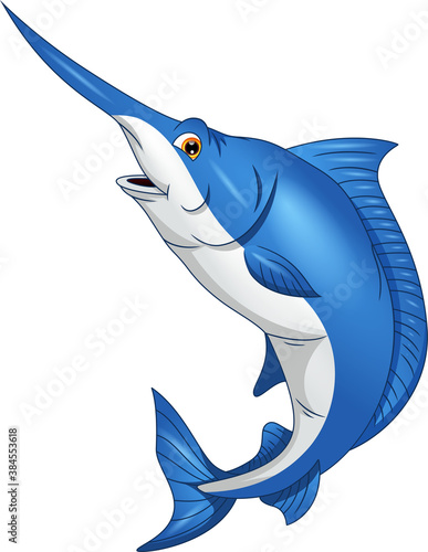 marlin fish isolated on white background