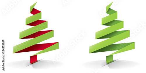 SAPIN EN PAPIER VERT