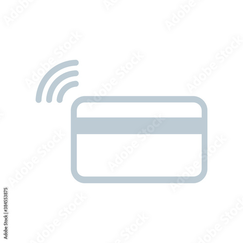 Credit card icon. Debt bank card vector isolated on white.