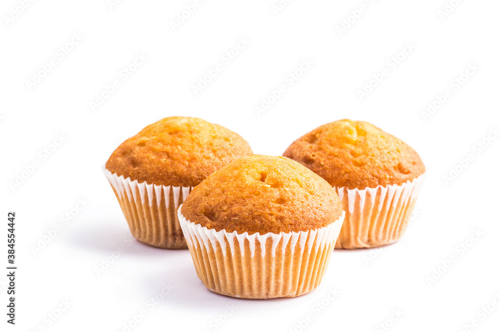 Muffins on white background Muffins on white background