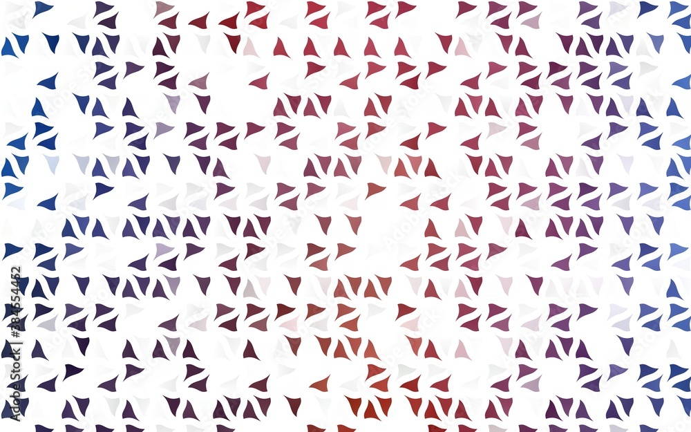 Light Blue, Red vector layout with lines, triangles.