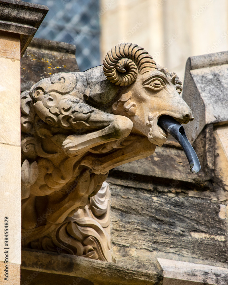 Gargoyle at Gloucester Cathedral in the UK