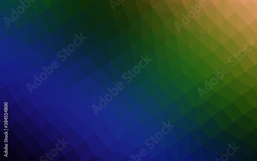 Dark Multicolor  Rainbow vector abstract polygonal layout.