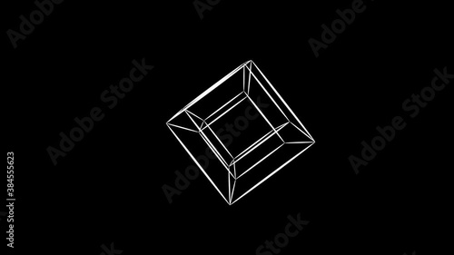 Floating Rolling Cube Tesseract Inversion 4d photo
