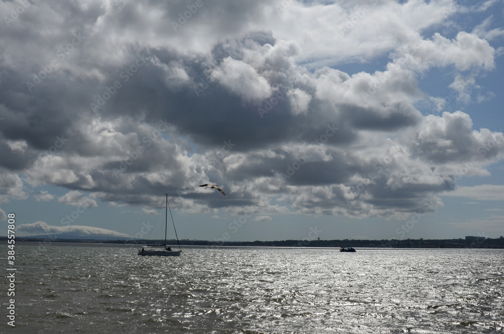 clouds over the sea