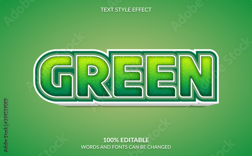 Editable Text Effect, Green Apple Text Style