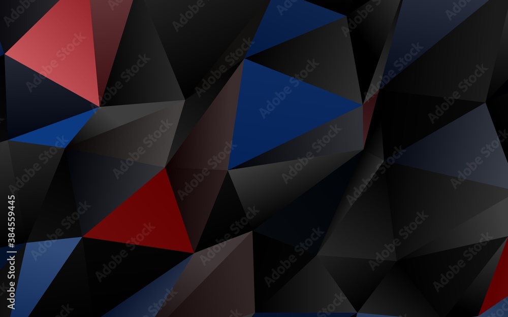 Dark Blue, Red vector triangle mosaic cover. Dark Blue, Red vector triangle mosaic cover.