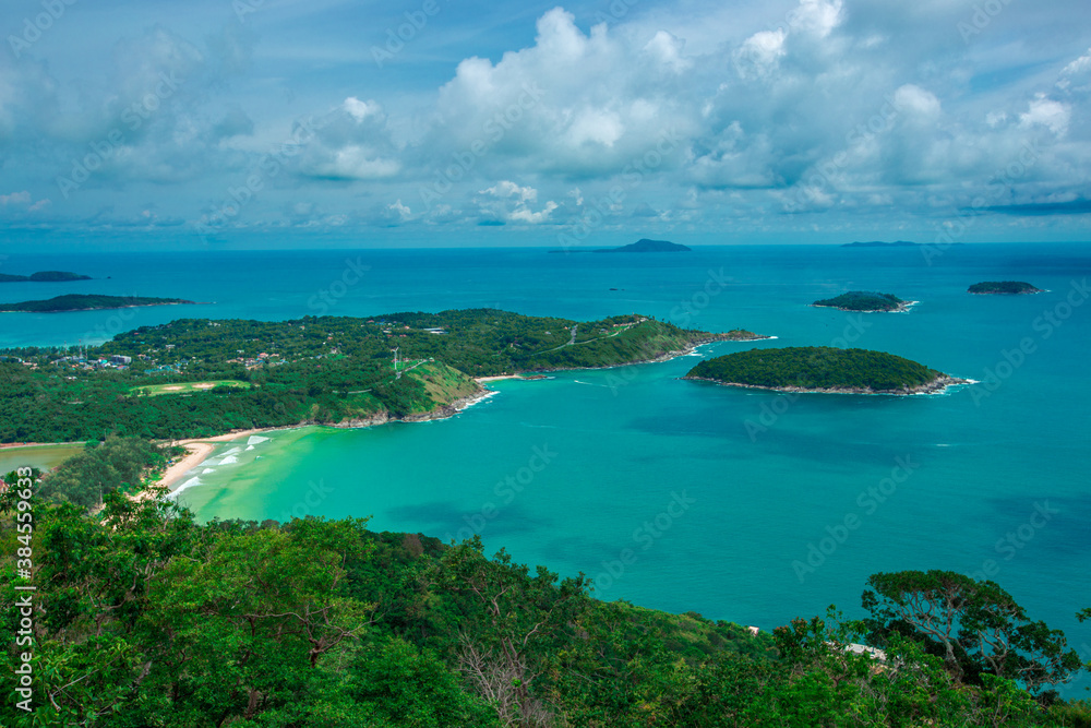 Natural high angle panoramic background With an atmosphere surrounded by mountains and trees, with a blurred wind, cool Natural high angle panoramic background With an atmosphere surrounded by mountains and trees, with a blurred wind, cool