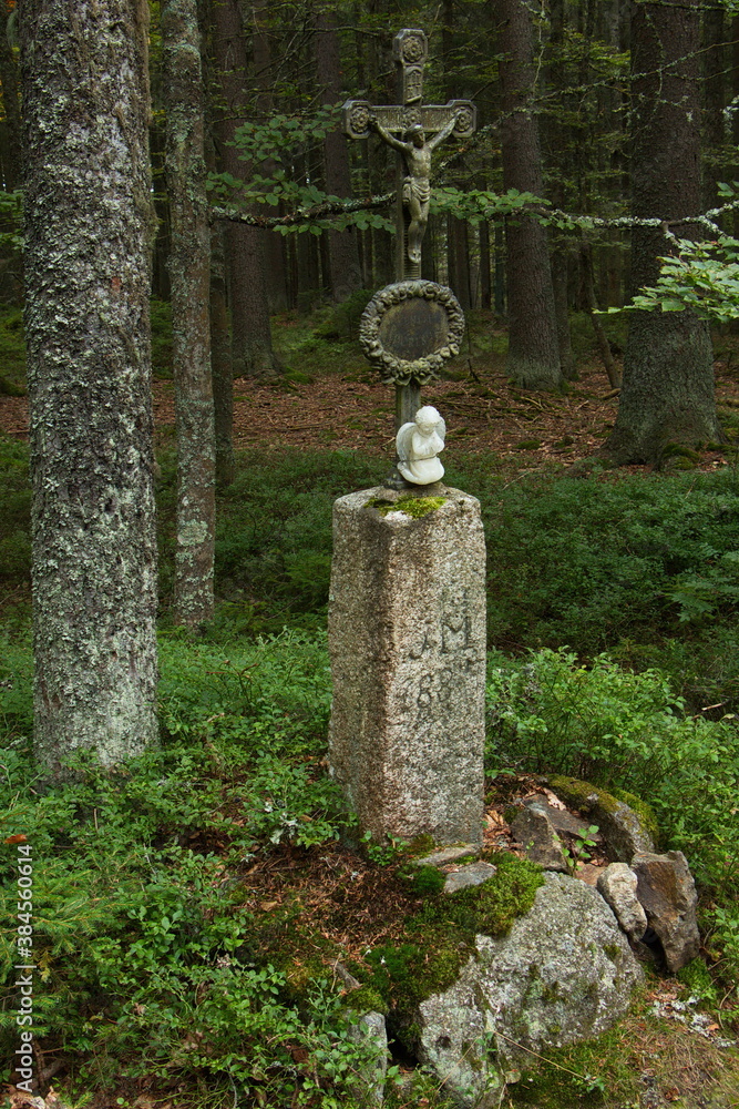Wayside cross in Bohemia Forest in Czech republic,Europe
Wayside cross in Bohemia Forest in Czech republic,Europe