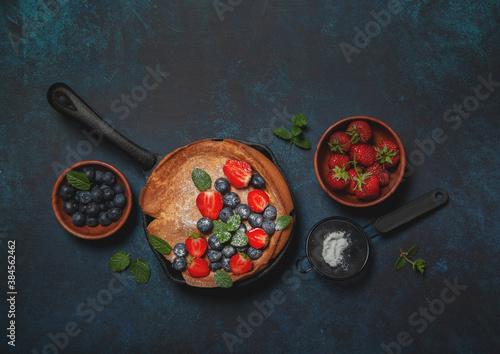 dutch baby pancake with berry