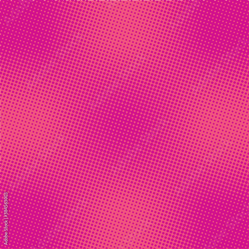 A pink abstract background with a color halftone raster effect