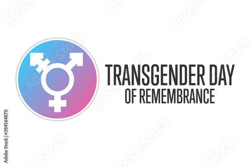 Transgender Day of Remembrance. November 20. Holiday concept. Template for background, banner, card, poster with text inscription. Vector EPS10 illustration.