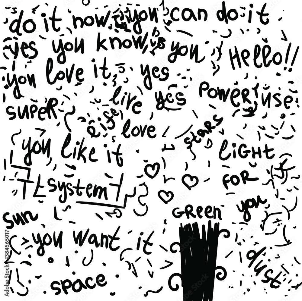 Lots of words form a sketchy cluster. Lots of words form a sketchy cluster.