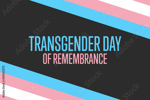 Transgender Day of Remembrance. November 20. Holiday concept. Template for background, banner, card, poster with text inscription. Vector EPS10 illustration.