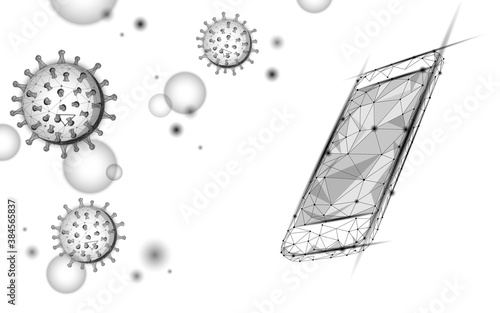 Phone service repair help business concept. Fatal mobile smartphone system crash. Software error bug data lost. 3D virus attack information security alert vector illustration