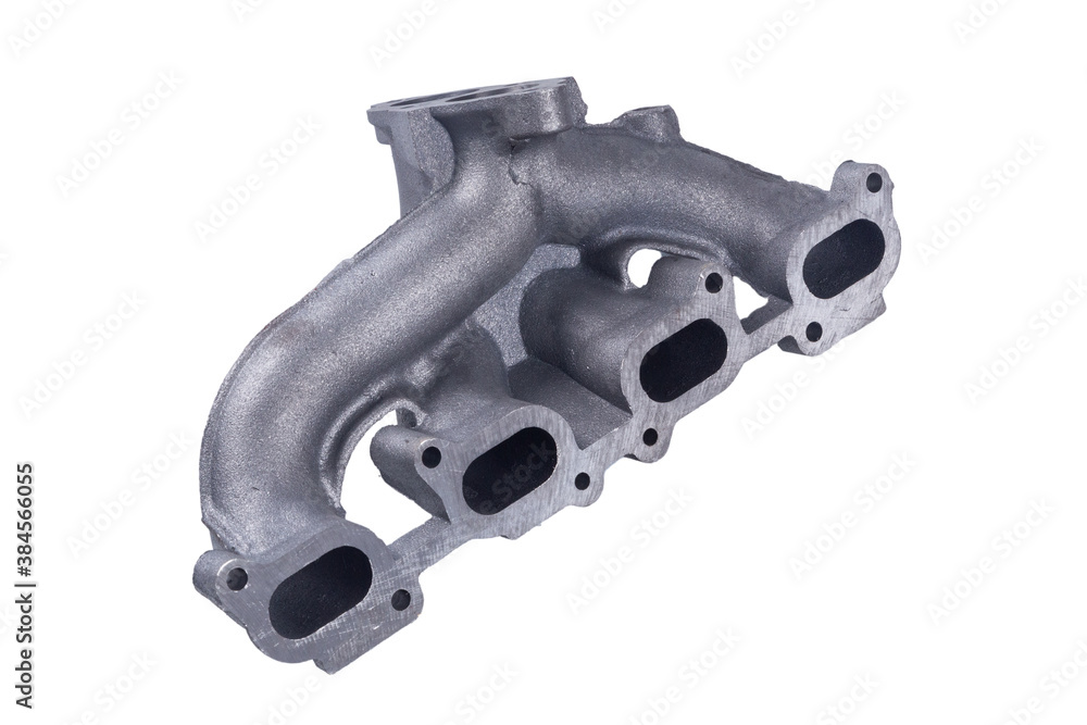 Obraz premium new intake manifold of the Russian UAZ car, isolated on a white background