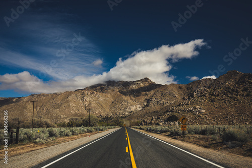 california state route 178 road from bakersfield around sequoia national park leading to death valley
