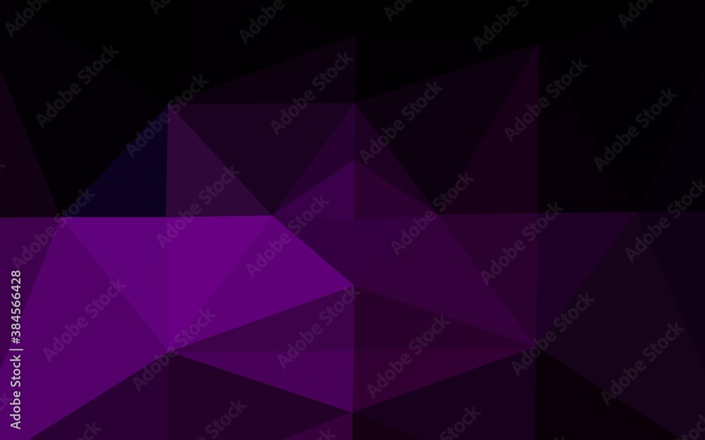 Dark Purple vector polygon abstract backdrop. Dark Purple vector polygon abstract backdrop.