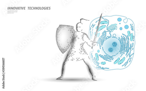 Science biology gene modifying concept. Laser operation virtual reality modification. Futuristic medicine research gene therapy health analysis vector illustration