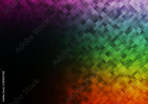 Dark Multicolor, Rainbow vector texture in rectangular style.