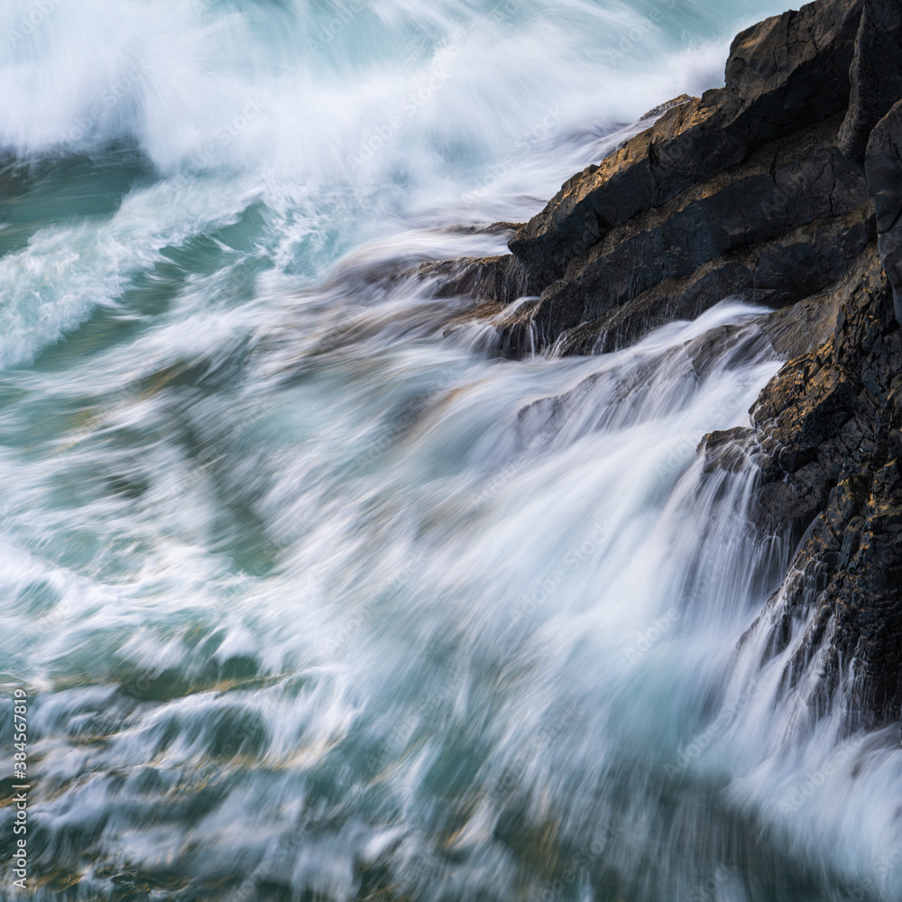 Waves crashing at Svalþúfubjarg Cliff in winter, Snæfellsnes Peninsula, West Iceland. Waves crashing at Svalþúfubjarg Cliff in winter, Snæfellsnes Peninsula, West Iceland.