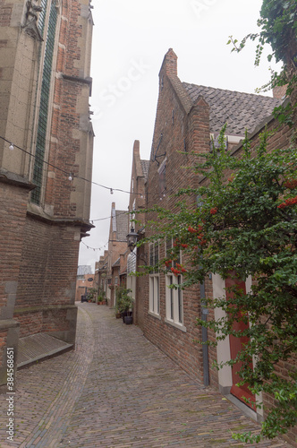 Fototapeta Naklejka Na Ścianę i Meble -  The houses around the Stevenskerk church in Nijmegen, The Netherlands