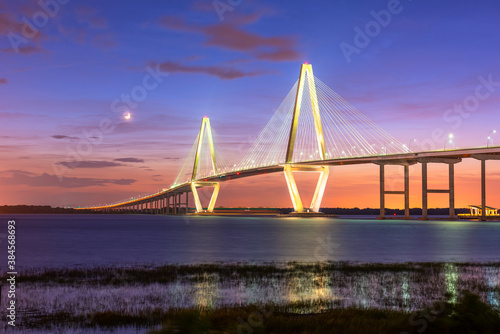 Fototapeta Naklejka Na Ścianę i Meble -  Charleston, South Carolina, USA at Arthur Ravenel Jr. Bridge