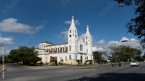 Vista diagonal de hermosa iglesia de la Coromoto, Barquisimeto estado Lara, Venezuela photo