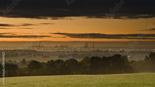 sunrise over the river