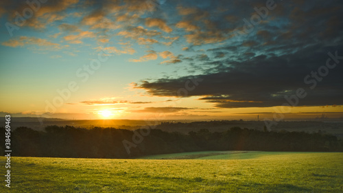 sunrise over the field