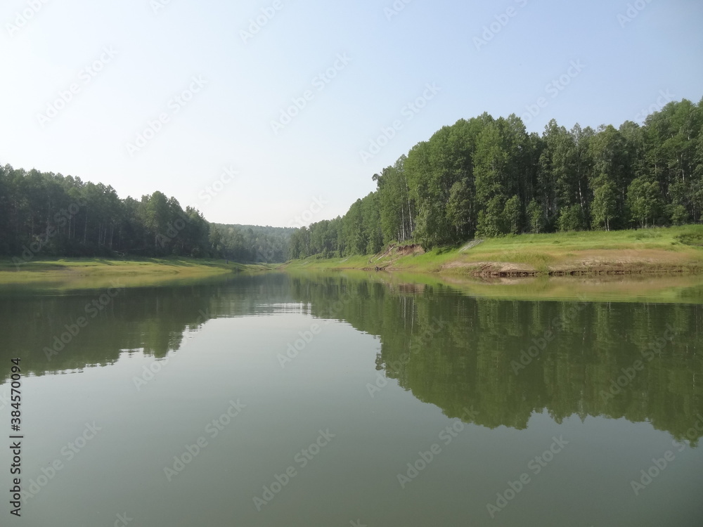 Fototapeta premium lake and forest