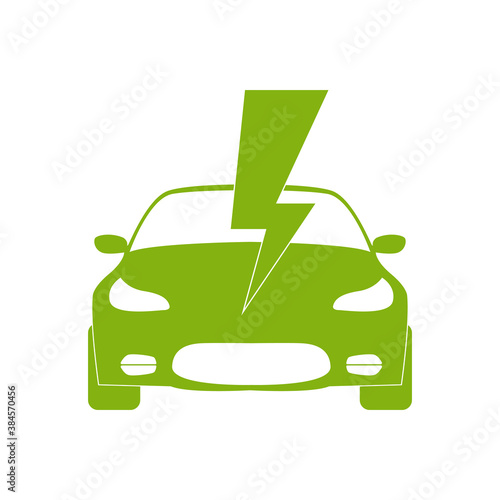 Sports electric car sign and symbol icon