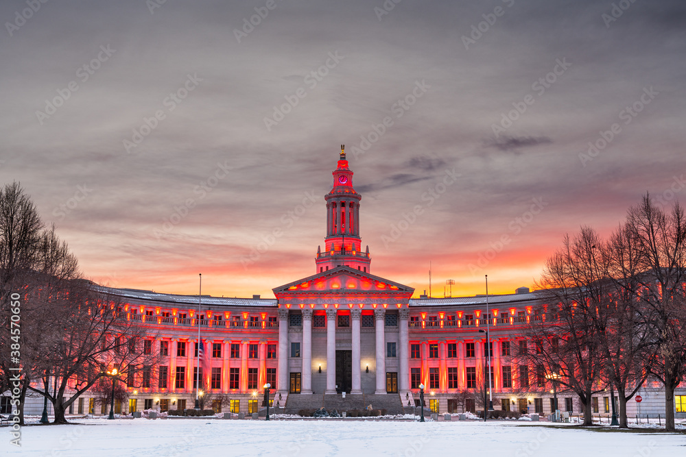 Naklejka premium Denver, Colorado, USA City and County Building