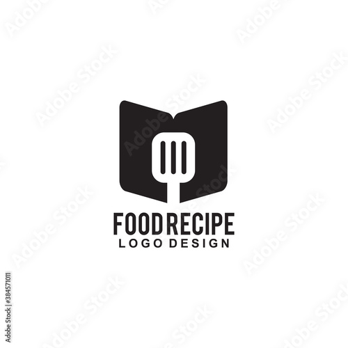 Food recipe restaurant logo design template
