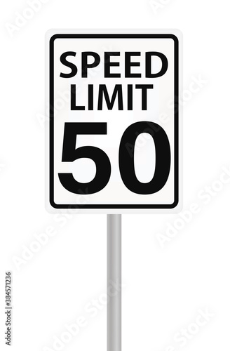 Speed limit sign. vector illustration